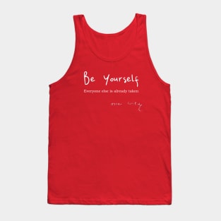 Oscar Wilde Quote on Being Yourself Tank Top